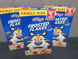 3- 24 oz Kelloggs Frosted Flakes...