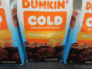 3- 10 oz Dunkin Cold Caramel Brew...