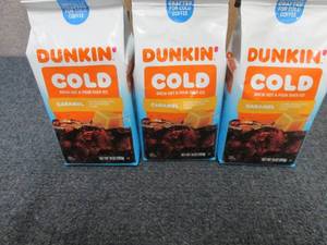 3- 10 oz Dunkin Cold Caramel Brew...