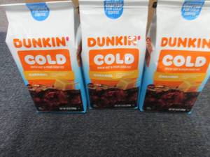3- 10 oz Dunkin Cold Caramel Brew...