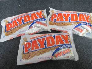3- 11.6 oz PayDay Snack Size...