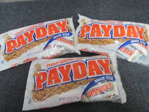 3- 11.6 oz PayDay Snack Size...