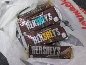 12 Hersheys & Hersheys with Almonds...
