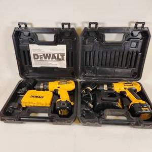2 DeWalt 38 Drills 9.5v & 12v