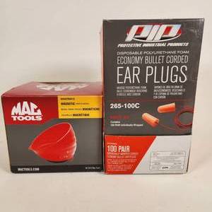 Mac Magnet Cup and PIP 100 Count Ear Plugs