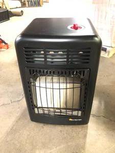 Mr. Heater 18,000 BTU Cabinet Propane Outdoor Space Heater with Hose and Regulator  Customer Returns See Pictures