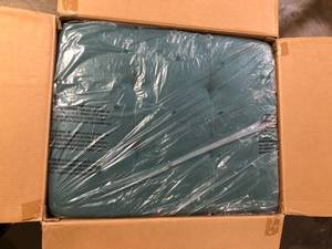 Noble House Zahra Teal Tufted Fabric Ottoman    Customer Returns See Pictures