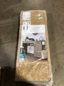 SAUDER Beginnings 46.811 in. Silver Sycamore Engineered Wood Computer Desk Customer Returns See Pictures