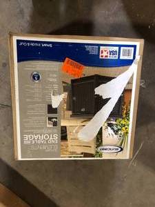 Suncast Elements End Table with  Storage  Customer Returns See Pictures