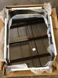 Home Decorators Collection Medium Rectangle Dark Bronze Modern Mirror with Deep-Set Frame and Rounded Corners (32 in. H x 24 in. W)  Customer Returns See Pictures