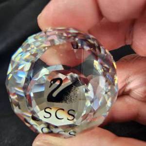 lot 75 image: Lot Of Two Swarovski Paperweights SCS Great Condition