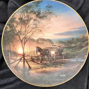 lot 82 image: Lot Of Four Terry Redlin Collector Plates Evening Prayer Harvest Blessings Morning Chores Morning Rounds
