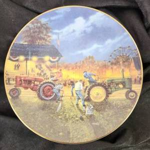lot 85 image: Lot Of Two Farming Collector Plates Bragging Rights Life On The Farm