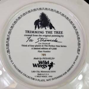 lot 87 image: Lee Stroncek Collector Plate Trimming The Tree