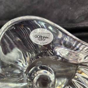 lot 93 image: Gorham Full Lead Crystal Candle Holder West Germany