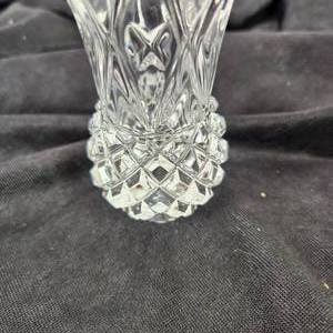 lot 94 image: Lot Of Two Beautiful Heavy Crystal Bud Vases