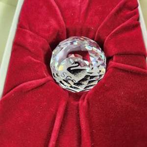 lot 154 image: Lot Of Two Swarovski Paperweights In Boxes
