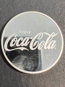 1 TROY OZ .999 FINE SILVER COCA COLA ROUND