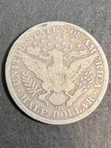 1908-D US BARBER HALF DOLLAR