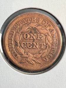 1849 US BRAIDED HAIR LARGE CENT
