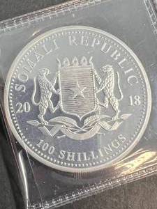 2018 AFRICAN ELEPHANT 1 TROY OZ .9999 FINE SILVER
