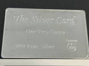 1 TROY OZ .999 FINE SILVER THE SILVER CARD BAR