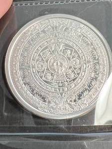 1 TROY OZ .999 FINE SILVER AZTEC ROUND