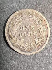 1896 US BARBER DIME