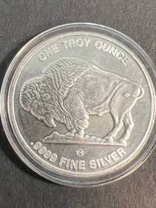 1 TROY OZ .999 FINE SILVER BUFFALO INDIAN ROUND IN AIRTITE