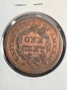 1851 US BRAIDED HAIR LARGE CENT