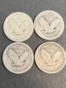 4 US STANDING LIBERTY QUARTERS
