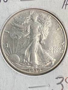 1938 US WALKING LIBERTY HALF DOLLAR