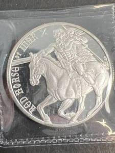 1 TROY OZ .999 FINE SILVER HORSE OF WAR ROUND