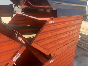 lot 232 image: Industrial Stackable Corrugated Steel Container