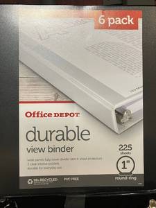 Black 1-Inch Binders