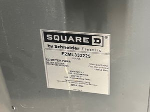 Square D EZ Meter Pack Meter Center - Location A