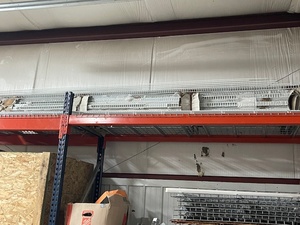 Large Lot of Closet Shelving, Boards, and Pallet of Hardware - Location B