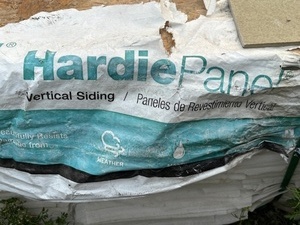 4 X 10 Vertical Siding Panels (the long bundle of LP siding pieces on top are not included in this lot) - Location B