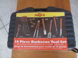 lot 32 image: Mr. BAR-B-Q 18pc Deluxe Hardwood Ha...