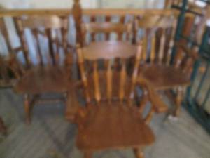 lot 84 image: 4pc hardwood spindle back chairs (1...