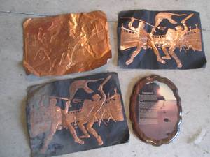 lot 63 image: Vintage Copper Greek folk-art Style...