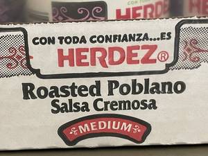 GA 3 - Herdez Roasted Poblano Salsa Cremosa 15.3 OZ - Pack of 6