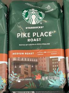 Starbucks Pike Place Roast Medium Roast Ground Coffee 12 oz - 3 Bags