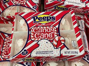 A2 - Assorted Peeps Marshmallows Candy Cane and Snowmen Flavors