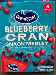 E 4 - Ocean Spray Blueberry Cran Snack Medley 10 boxes 5-Packs in each