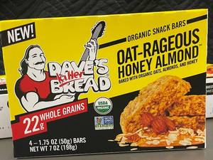 ID 3 - Lot of 3 Daves Killer Bread Organic Snack Bars Oat-Rageous Honey Almond