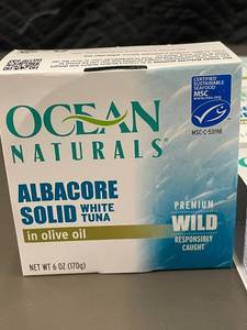 GA 4 - Ocean Naturals Albacore Solid White Tuna in Olive Oil - 6 Cans (6 oz each)