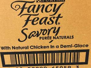 Trolley  - Purina Fancy Feast Savory Puree Naturals Cat Treats - 30 Packs