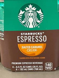 2 back - Starbucks Espresso Salted Caramel Cream 4-Pack
