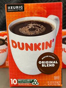 3 Boxes of Dunkin Original Blend Medium Roast Coffee K-Cup Pods - 10 Count Each